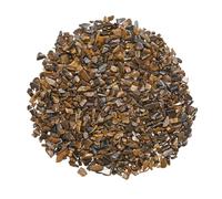 M METERXITY 0.22lb/100g Assorted Tumbled Chips Stone, 5-7 mm Crushed Crystal Quartz Pieces for Vases Filler/Aquarium/Succulent Plants Decor, Irregular Shaped Stones [Brown Black]