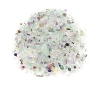 M METERXITY 0.22lb/100g Assorted Tumbled Chips Stone, 5-7 mm Crushed Crystal Quartz Pieces for Vases Filler/Aquarium/Succulent Plants Decor, Irregular Shaped Stones [Colored Glaze]