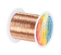 M METERXITY 0.2mm Jewelry Wire, 32 Gauge 328FT Craft Wire Copper Beading Wire for Jewelry Making/Planting/Weaving/DIY Crafting, Soft Metal Wires [100M, Copper Tone]
