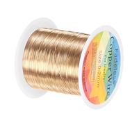 M METERXITY 0.2mm Jewelry Wire, 32 Gauge 328FT Craft Wire Copper Beading Wire for Jewelry Making/Planting/Weaving/DIY Crafting, Soft Metal Wires [100M, Champagne Gold]