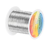 M METERXITY 0.2mm Jewelry Wire, 32 Gauge 328FT Craft Wire Copper Beading Wire for Jewelry Making/Planting/Weaving/DIY Crafting, Soft Metal Wires [100M, Silver White]