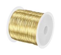 M METERXITY 0.3mm Jewelry Wire, 28 Gauge 328FT Craft Wire Copper Beading Wire for Jewelry Making/Planting/Weaving/DIY Crafting, Soft Metal Wires [100M, Gold]