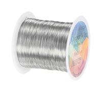M METERXITY 0.3mm Jewelry Wire, 28 Gauge 328FT Craft Wire Copper Beading Wire for Jewelry Making/Planting/Weaving/DIY Crafting, Soft Metal Wires [100M, Silver White]