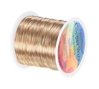 M METERXITY 0.4mm Jewelry Wire, 26 Gauge 328FT Craft Wire Copper Beading Wire for Jewelry Making/Planting/Weaving/DIY Crafting, Soft Metal Wires [100M, Champagne Gold]