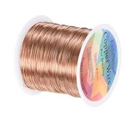 M METERXITY 0.4mm Jewelry Wire, 26 Gauge 328FT Craft Wire Copper Beading Wire for Jewelry Making/Planting/Weaving/DIY Crafting, Soft Metal Wires [100M, Copper Tone]