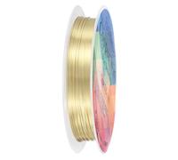 M METERXITY 0.5 mm/24 Gauge Copper Wire for Jewelry Making, 20.3FT Copper Beading Craft Wire for Jewelry/Weaving/DIY Crafting/Planting, Color-Retaining [6.2M, Light Golden]