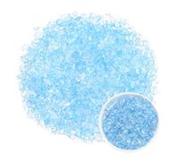 M METERXITY 1.1lb/500g Assorted Tumbled Chips Stone, 5-7 mm Crushed Crystal Quartz Pieces for Vases Filler/Aquarium/Succulent Plants Decor, Irregular Shaped Stones [Blue]