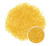 M METERXITY 1.1lb/500g Assorted Tumbled Chips Stone, 5-7 mm Crushed Crystal Quartz Pieces for Vases Filler/Aquarium/Succulent Plants Decor, Irregular Shaped Stones [Yellow]