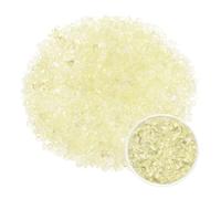 M METERXITY 1.1lb/500g Assorted Tumbled Chips Stone, 5-7 mm Crushed Crystal Quartz Pieces for Vases Filler/Aquarium/Succulent Plants Decor, Irregular Shaped Stones [Light Yellow]