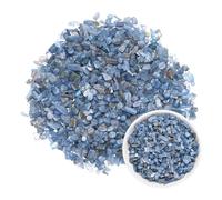 M METERXITY 1.1lb/500g Assorted Tumbled Chips Stone, 5-7 mm Crushed Crystal Quartz Pieces for Vases Filler/Aquarium/Succulent Plants Decor, Irregular Shaped Stones [Dark Blue]