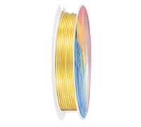 M METERXITY 1 mm/18 Gauge Copper Wire for Jewelry Making, 5.2FT Copper Beading Craft Wire for Jewelry/Weaving/DIY Crafting/Planting, Color-Retaining [1.6M, Gold Tone]