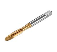 M METERXITY 1-Pack 1/4-20 UNC Thread Tap, HSS Titanium Coated 70mm Length Straight Flute Right Hand Thread Screw Tapping Tool for Drilling/Milling Machines/CNC Machine Tools