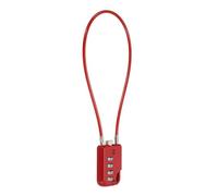 M METERXITY 1-Pack 12in Combo Padlock 4-Digit Password, Red | Zinc Alloy Cable Luggage Combo Lock, for Suitcase, Gym Locker, Backpack, Outdoor Keyless