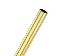 M METERXITY 1-Pack 200mm Brass Round Tube, 18mm OD 1mm Wall Thickness H62 Brass Seamless Tubing for Construction/Machining/DIY Crafting, Metal Straight Pipe [0.7x0.04x7.87IN]