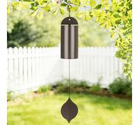 M METERXITY 1 Pack 23.6 Inch Wind Chimes for Outside, Deep Resonance Serenity Bell, Hanging Cylinder Metal Outdoor Wind Chimes Decor for Patio/Yard/Porch/Garden [Bronze]