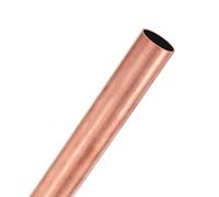 M METERXITY 1-Pack 250mm Copper Round Tube, 25mm OD 1mm Wall Thickness Copper Seamless Tubing for Construction/Machining/DIY Crafting, Metal Straight Pipe [1x0.04x9.84IN]