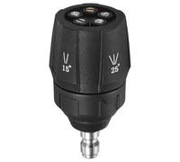 M METERXITY 1-Pack 5-in-1 Pressure Washer Nozzle Tips, Quick Change Over/Adjustable Multiple Degrees, Power Washer Tips 1/4" Quick Connector, 4500PSI, 2.5GPM for Brick/Car