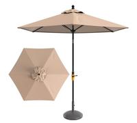 M METERXITY 1 Pack 9ft Patio Umbrella Replacement Canopy for 6 Ribs, Outdoor Market Table Umbrella Top for Backyard/Garden/Courtyard/Swimming Pool, Canopy Only [Champagne]