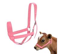 M METERXITY 1-Pack Adjustable Cattle Cow Calf Halter, 19.68"-23.62" Nylon Livestock Cow Halter for Miniature Horse/Donkey/Goat/Cattle [Pink]