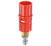 M METERXITY 1-Pack Adjustable Pressure Washer Nozzle Tips with 0 to 60° Variable Spray Pattern, 2mm Orifice Adjustable Downstream Soft Wash Nozzle with 1/4 Inch Quick Connect Plug [Red]