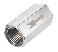 M METERXITY 1-Pack Air Check Valve, 1/2" Nickel Plating Copper One Way Non Return Female Threaded Full Port Air Check Valve for Gas/Oil/Water Connection
