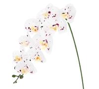 M METERXITY 1-Pack Artificial Orchid Flowers 9 Large Petals 37 Inch Faux Phalaenopsis Silk Bouquets Real Touch White Purple Fake Orchids for Home/Wedding/Christmas/Party/Garden/Office