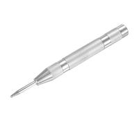 M METERXITY 1-Pack Automatic Center Punch, 133mm High Speed Steels Spring Loaded Nail Punch Tool for Steel Plate/Wooden Board/Glass, Adjustable Impact Punch Window Breaker Tool [Silver Tone]