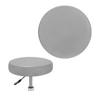 M METERXITY 1-Pack Bar Stool Covers Round, for 12-14 Inch Chair Waterproof PU Seat Covers with Elastic Bands for Bar Stool/Round Cushion [Gray]