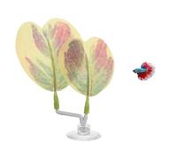 M METERXITY 1-Pack Betta Fish Leaf Pad Heart Shaped, Pink Gradient
