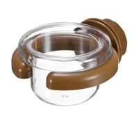 M METERXITY 1-Pack Bird Cage Feeder, Plastics Clear Portable Bird Food Water Bowl Feeding Dish Cup with Clamp for Parakeet/Budgies/Cockatiel/Lovebird [Circular Cup, Brown]