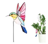 M METERXITY 1-Pack Bird Flower Pot Huggers 3.1" Acrylic, Bird 16 | Acrylic Garden Stakes, for Planter Hanger Decor, Bonsai Ornaments Edge Accessories, Cute Animal Bird Statue