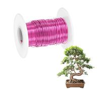 M METERXITY 1-Pack Bonsai Training Wire 0.8mm x 66ft/20m, Dark Pink