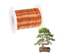 M METERXITY 1-Pack Bonsai Training Wire, 1.5mm x 49ft/15m Anodized Aluminum Bonsai Tree Wire for Fine Trunk/Gardening Branch/DIY Crafting [Orange Red]