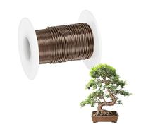 M METERXITY 1-Pack Bonsai Training Wire, 1mm x 49ft/15m Anodized Aluminum Bonsai Tree Wire for Fine Trunk/Gardening Branch/DIY Crafting [Brown]