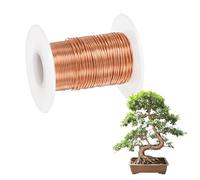 M METERXITY 1-Pack Bonsai Training Wire, 1mm x 49ft/15m Anodized Aluminum Bonsai Tree Wire for Fine Trunk/Gardening Branch/DIY Crafting [Light Brown]
