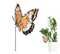 M METERXITY 1-Pack Butterfly Flower Pot Huggers, 2.6" Acrylic Butterfly Garden Stakes for Planter Hanger Decor/Bonsai Ornaments Edge Accessories, Cute Animal Statue [Style 23]