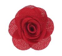 M METERXITY 1-Pack Camellia Flower Lapel Pin for Men Suit, Brooch Pins Handmade Boutonnieres for Men Women Suit/Tuxedo Corsage Wedding Party Brooch [Bright Red]
