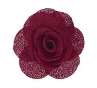 M METERXITY 1-Pack Camellia Flower Lapel Pin for Men Suit, Brooch Pins Handmade Boutonnieres for Men Women Suit/Tuxedo Corsage Wedding Party Brooch [Wine Red]