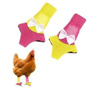 M METERXITY 1-Pack Chicken Shoes, Mesh Fabric Anti-slip Chicken Feet Boots for Hens/Rooster Indoor Outdoor Use, Chicken Coop Sandals Shoes [Pink-yellow, Size S]