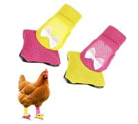M METERXITY 1-Pack Chicken Shoes, Mesh Fabric Anti-slip Chicken Feet Boots for Hens/Rooster Indoor Outdoor Use, Chicken Coop Sandals Shoes [Pink-yellow, Size L]