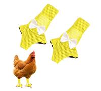 M METERXITY 1-Pack Chicken Shoes, Mesh Fabric Anti-slip Chicken Feet Boots for Hens/Rooster Indoor Outdoor Use, Chicken Coop Sandals Shoes [Yellow, Size S]