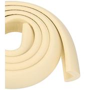 M METERXITY 1-Pack Corner Guards Edge Protectors, 6.5 Ft/2m Soft NBR Rubber Foam Bumper Guard L-Shape for Furniture Corner/Fireplace/Table Edge [White]