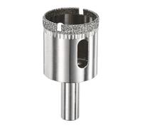 M METERXITY 1-Pack Diamond Hole Saw Drill Bit, 1.1 Inch / 28mm Glass Drill Bit for Ceramic/Marble/Granite Stone/Bottles/Tile Cutting [Silver Tone]