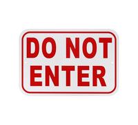 M METERXITY 1-Pack Do Not Enter Sign, 12 x 8 Inch Rust Free Aluminum Reflective Sign for Business, Courtyard/Pool [Red on White]