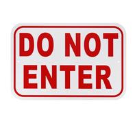 M METERXITY 1-Pack Do Not Enter Sign, 14 x 10 Inch Rust Free Keep Out Sign for Business Waterproof Aluminum Reflective Sign for Courtyard/Pool [Red on White]