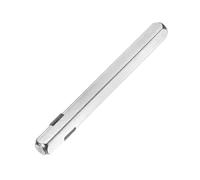 M METERXITY 1-Pack Door Knob Spindle, 3 x 0.3 Inch/ 80 x 7 mm Iron Square Spindle Replacement Door Handle Parts for Window Handles, Door Lock Replacement Parts [Silver Tone]