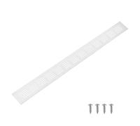 M METERXITY 1-Pack Door Vents for Interior Doors, 20 x 2 Inch/ 500 x 50mm Aluminum Alloy Ventilation Grille for Cabinet/Wardrobe/Shoe Cabinet, Rectangle Air Vent with 4 Screws [Silver]