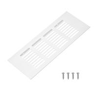 M METERXITY 1-Pack Door Vents for Interior Doors, 8 x 3 Inch/ 200 x 80mm Aluminum Alloy Ventilation Grille for Cabinet/Wardrobe/Shoe Cabinet, Rectangle Air Vent with 4 Screws [Silver]