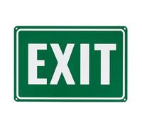 M METERXITY 1-Pack Exit Sign 14x10 Inch Aluminum Reflective Enter Here Signs Rust Free Waterproof Exit Signs for Business/Door[White Letters On Green Background]