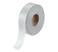 M METERXITY 1-Pack Extra Wide Single Fold Bias Tape, 1.2 Inch x 55 Yards Satin Bias Tape for Sewing/Seaming/Quilting/Hemming/DIY Crafts/Quilt Binding [Silvery White]